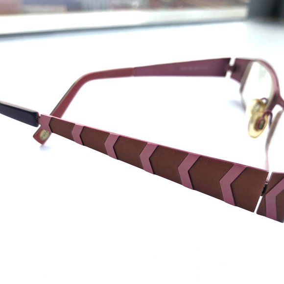 Fysh eyeglasses frames with pink angular stripes - Picture 4 of 5